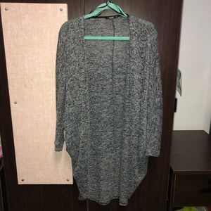 Black and Grey Cardigan Sweater